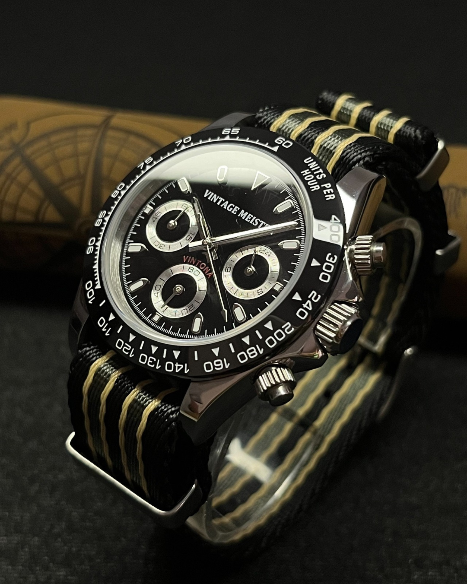 Chronograph Watch - Black Dial