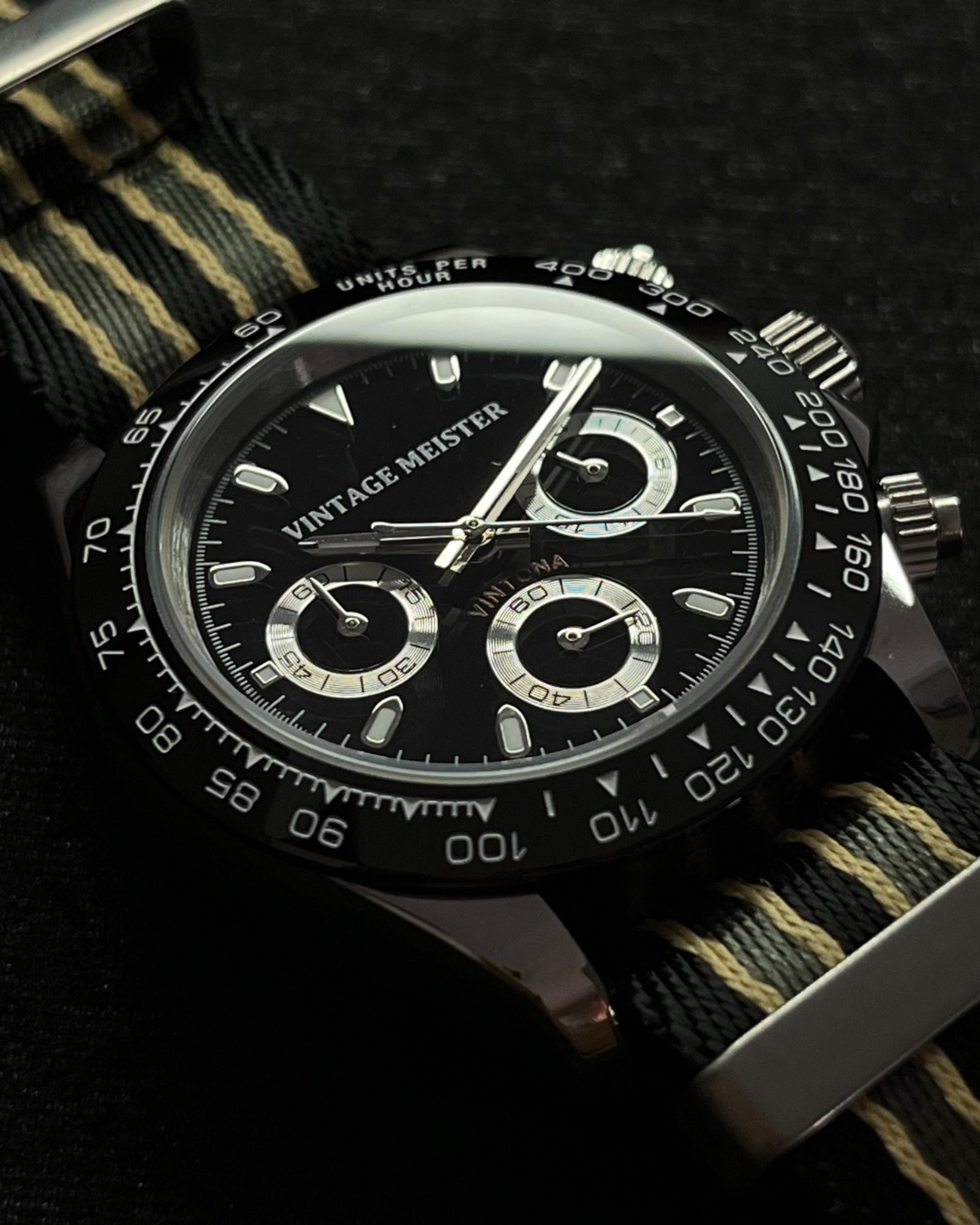 Chronograph Watch - Black Dial