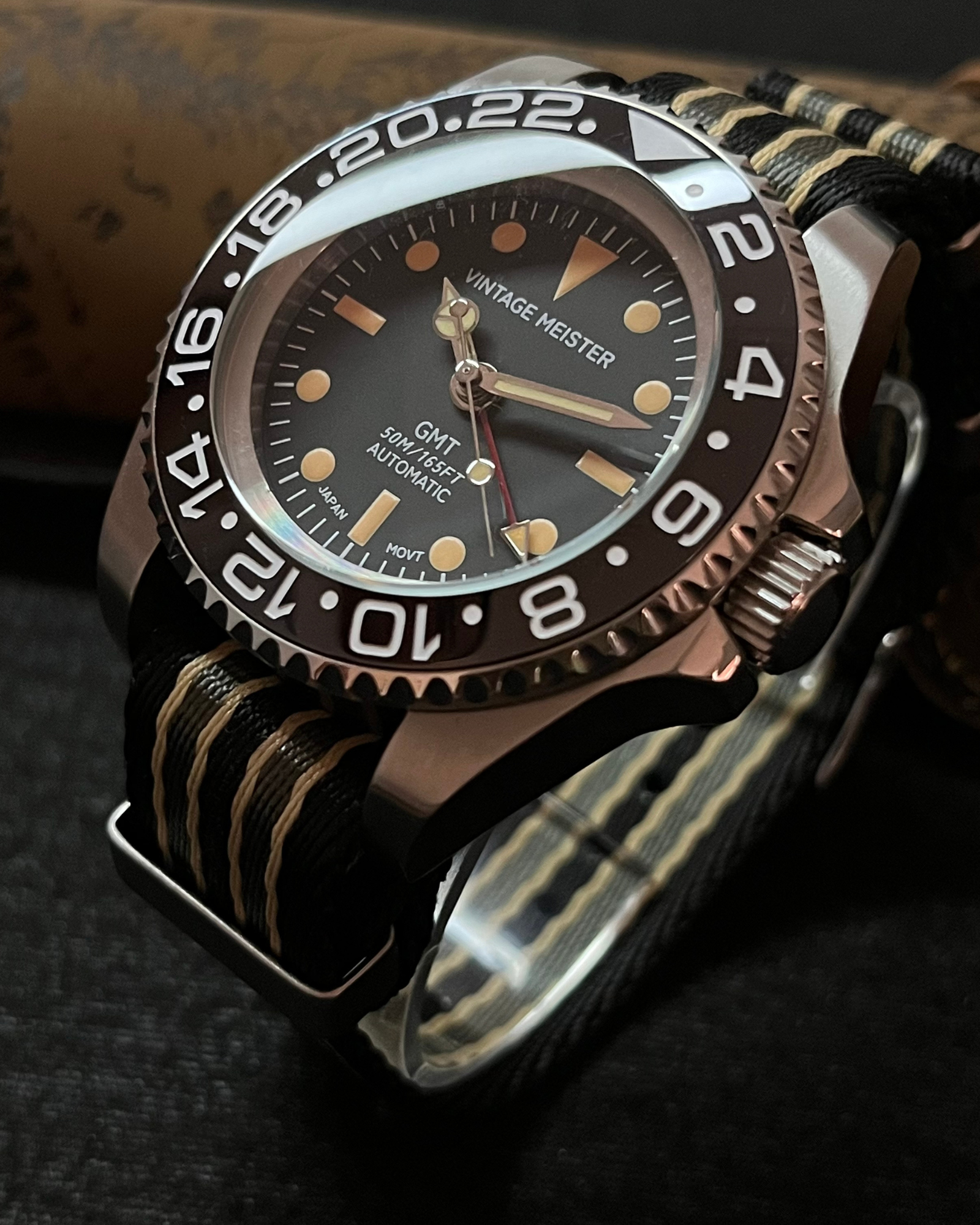 Automatic Vintage GMT Watch - 44MM Case