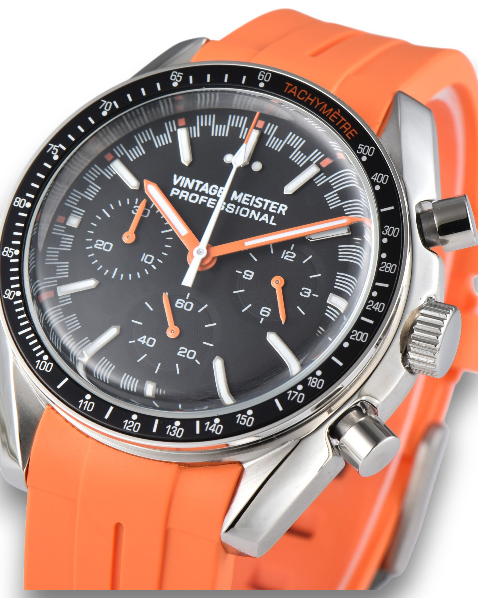 VINTAGE MEISTER - Orange Chronograph Professional Watch