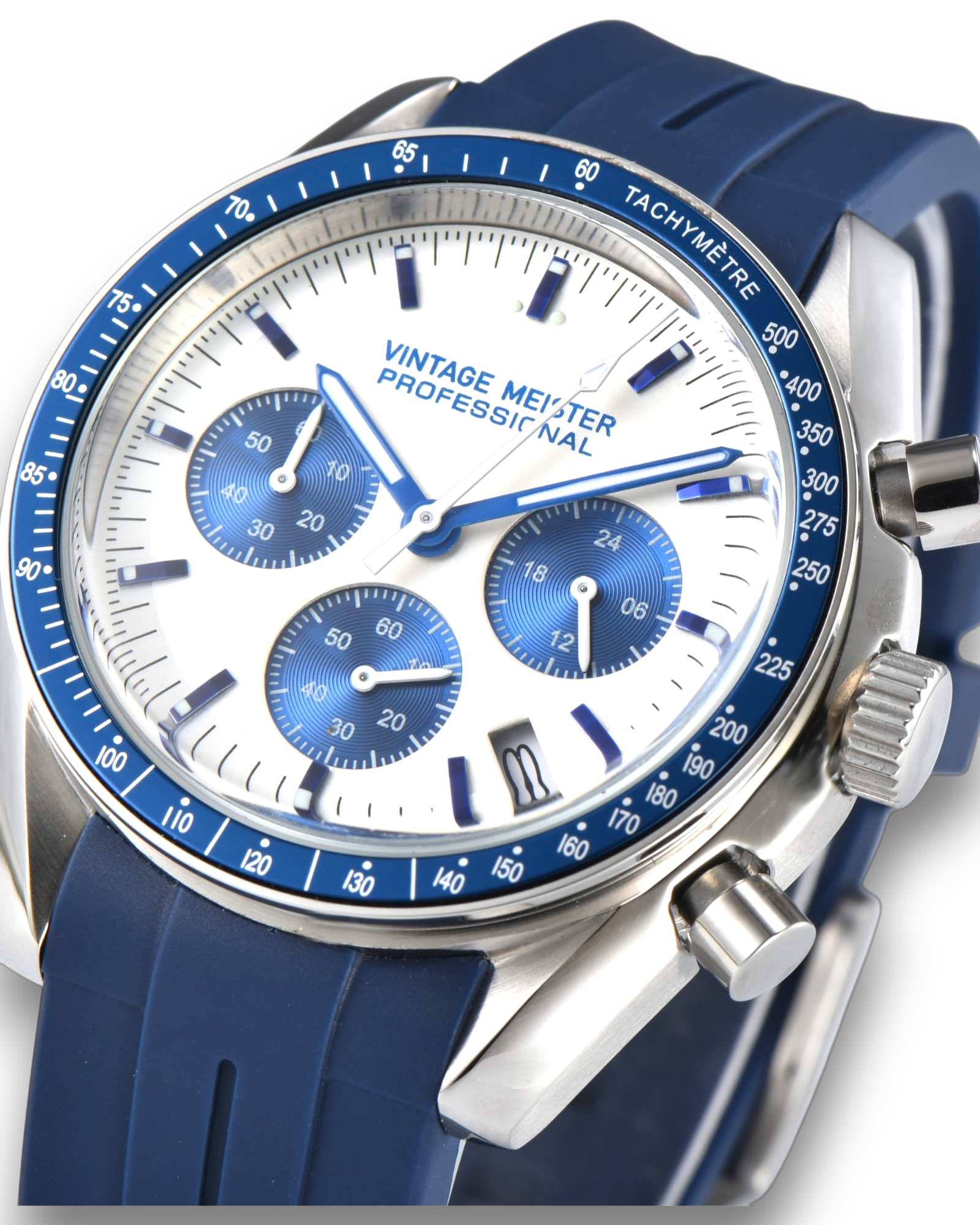 VINTAGE MEISTER - Blue Chronograph Professional Watch