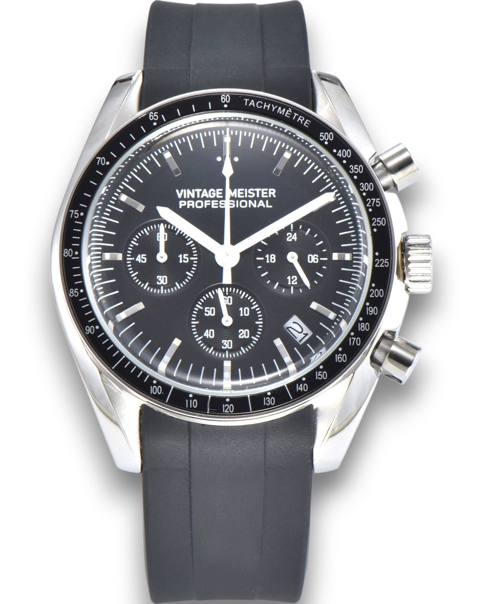 VINTAGE MEISTER - Black Chronograph Professional Watch