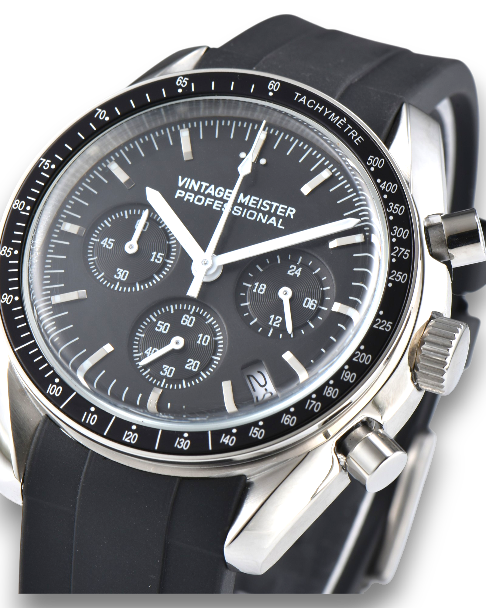 VINTAGE MEISTER - Black Chronograph Professional Watch