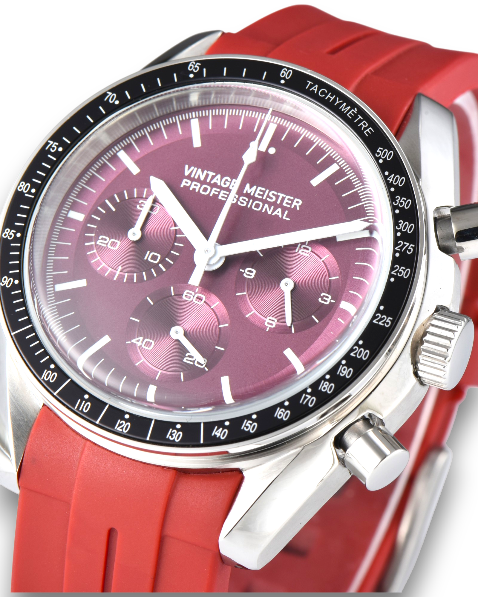 VINTAGE MEISTER - Red Chronograph Professional Watch